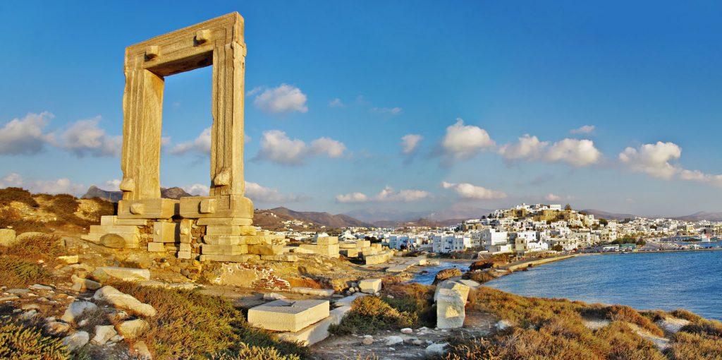 Naxos harbor from Portara